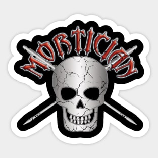 Mortician Skull with Trocar Crossbones for Embalmers Sticker